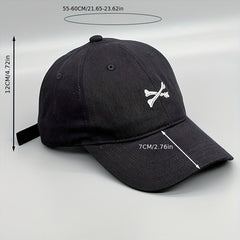 Vintage Bone Embroidery Baseball Cap Unisex Sun Hat