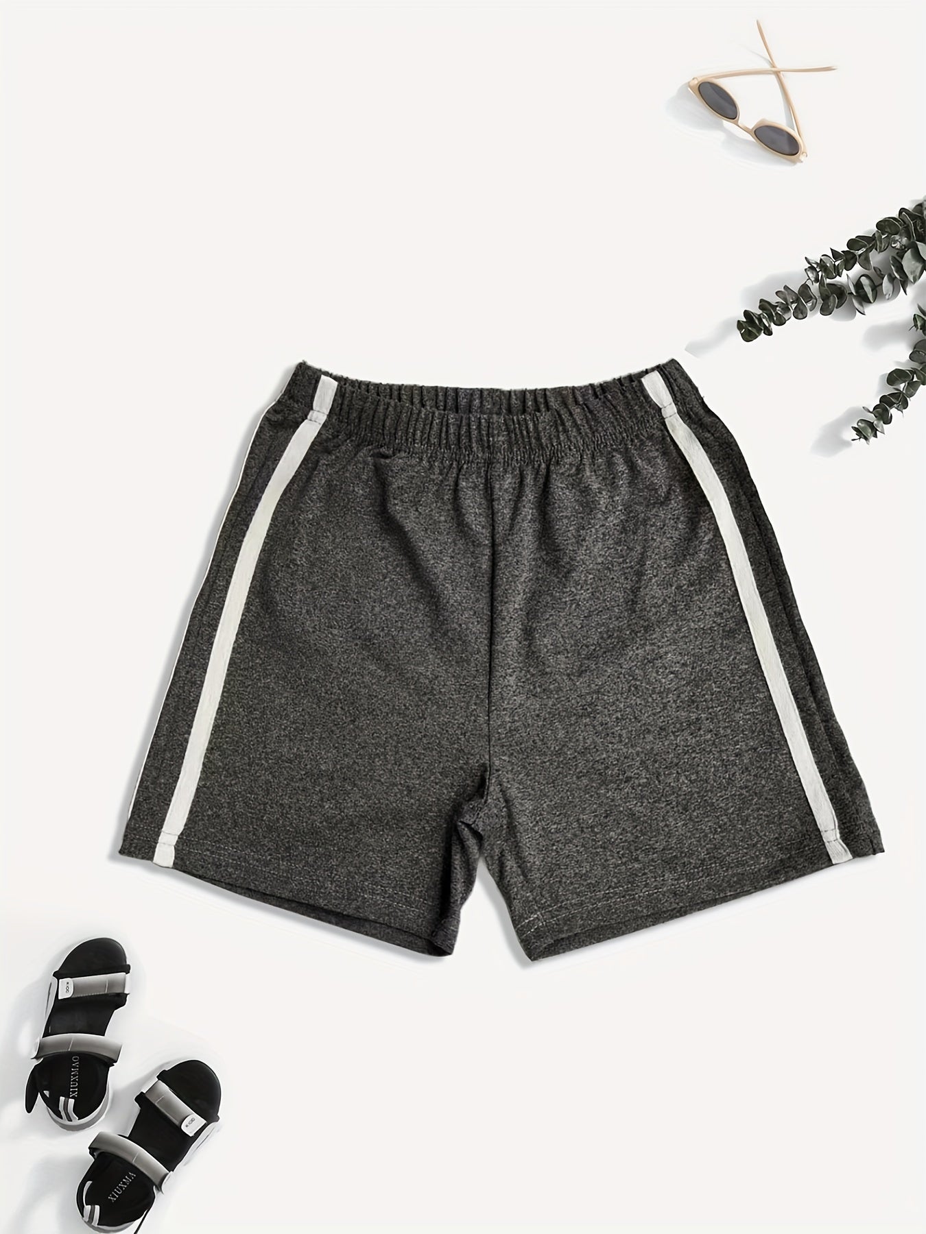 Striped Print Boys Comfortable Creative Shorts Casual Quick drying Shorts