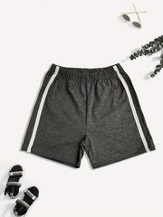 Striped Print Boys Comfortable Creative Shorts Casual Quick drying Shorts