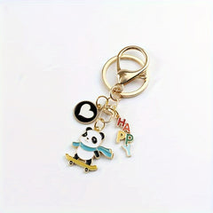Fun Panda Pendant Keychain For Car Bag Accessory Anniversary Gift