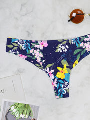 Floral Print High Stretch Sexy Swim Briefs Low Waist Stylish Swimsuit Bottoms