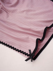 Soft & Comfy Bow Tie Sleep Bottoms Elastic Waistband Shorts