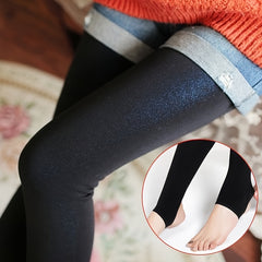 Plush Lined High Waist Thermal Leggings Women's Stockings