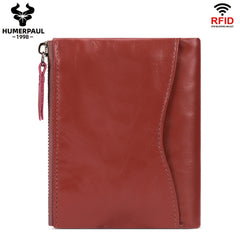 Women's Leather Wallet RFID Blocking Coin Purse Stylish Gift BP812