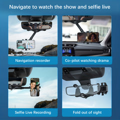 Car Phone Holder Rearview Mirror Mount 360 Rotatable