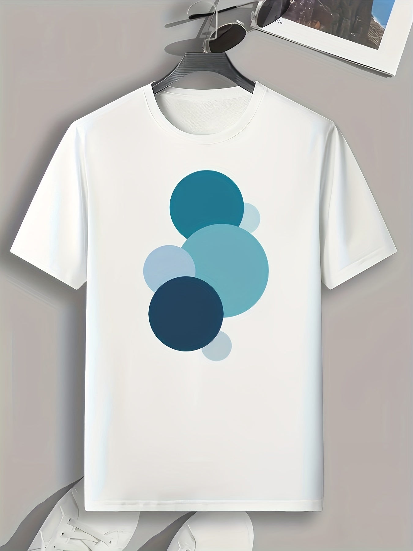 Geometric Pattern Print Men's Sports T-shirt