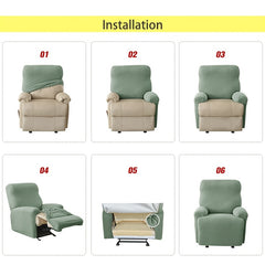 Jacquard Recliner Chair Slipcovers Sofa Cover High Elasticity Home Protection