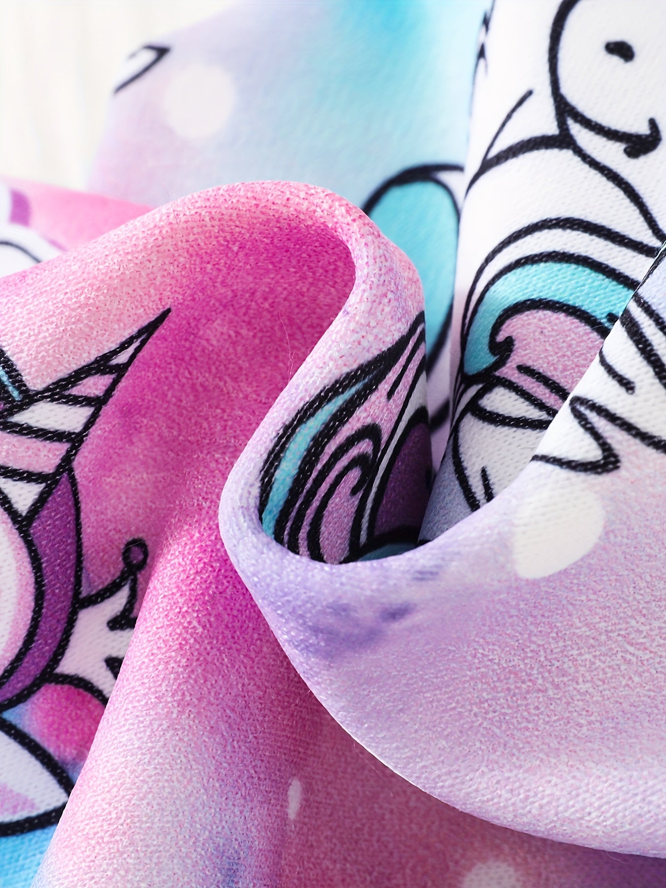 Girls' Unicorn Cartoon Pants Full Print Jogger Outwear Kids Outfit