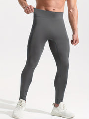 Men's Breathable Compression Leggings with Pocket for Outdoor Training