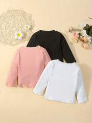 Toddler Baby Girls Long Sleeve Pullover Sweatshirt Top 3pcs Set