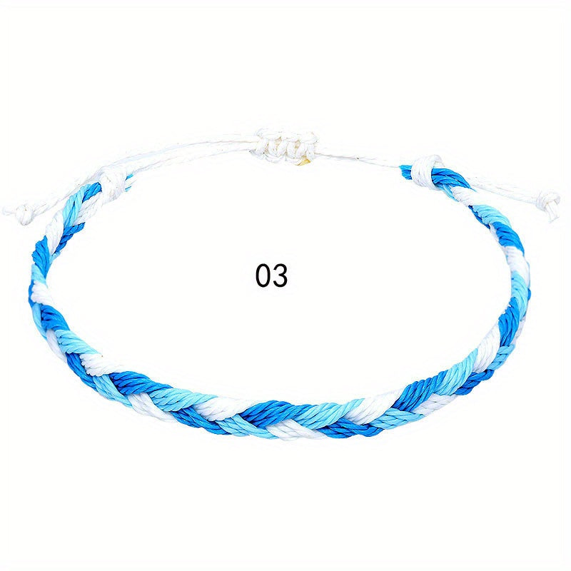 Girls Adjustable Braided Boho Style Bracelet Decorative Accessories