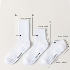 5 pairs Men's Thick Padded Crew Socks