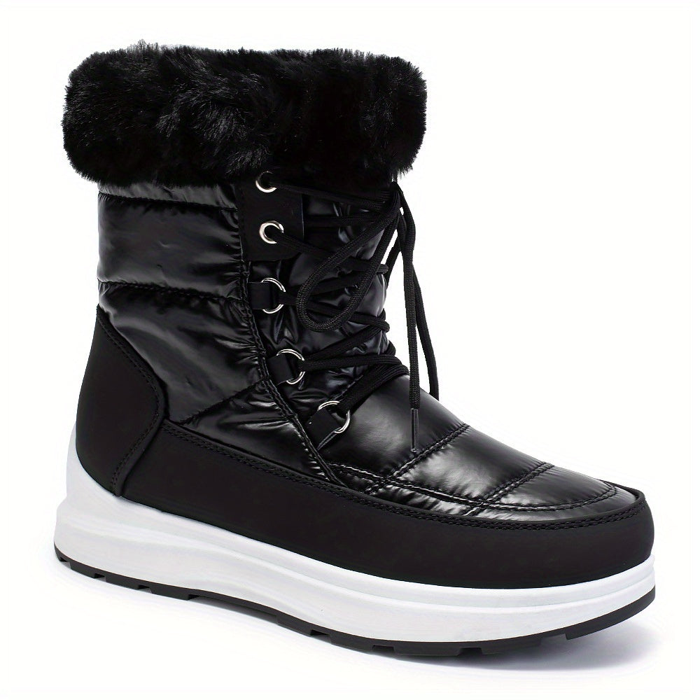 Waterproof Snow Boots High Top Slip On Winter Shoes