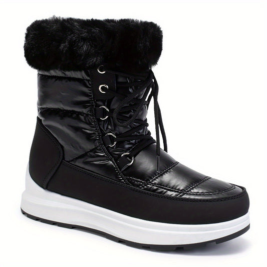 Waterproof Snow Boots High Top Slip On Winter Shoes