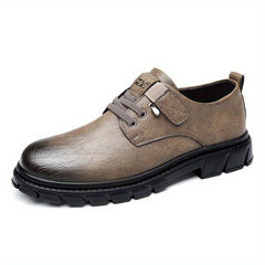 Men's Hook and Loop Derby Shoes Formal Business Lace-up Dress Shoes