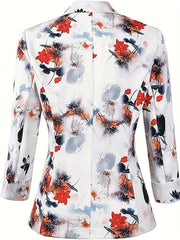 Floral Print Business Blazer For Women
