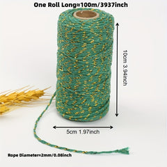 DIY Woven Two Tone Rope Fine Ribbons For Bouquets Flower Wrapping