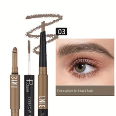 3-In-1 Eyebrow Pencil Natural Sweat-Proof Smudge-Proof Eyebrow Pen