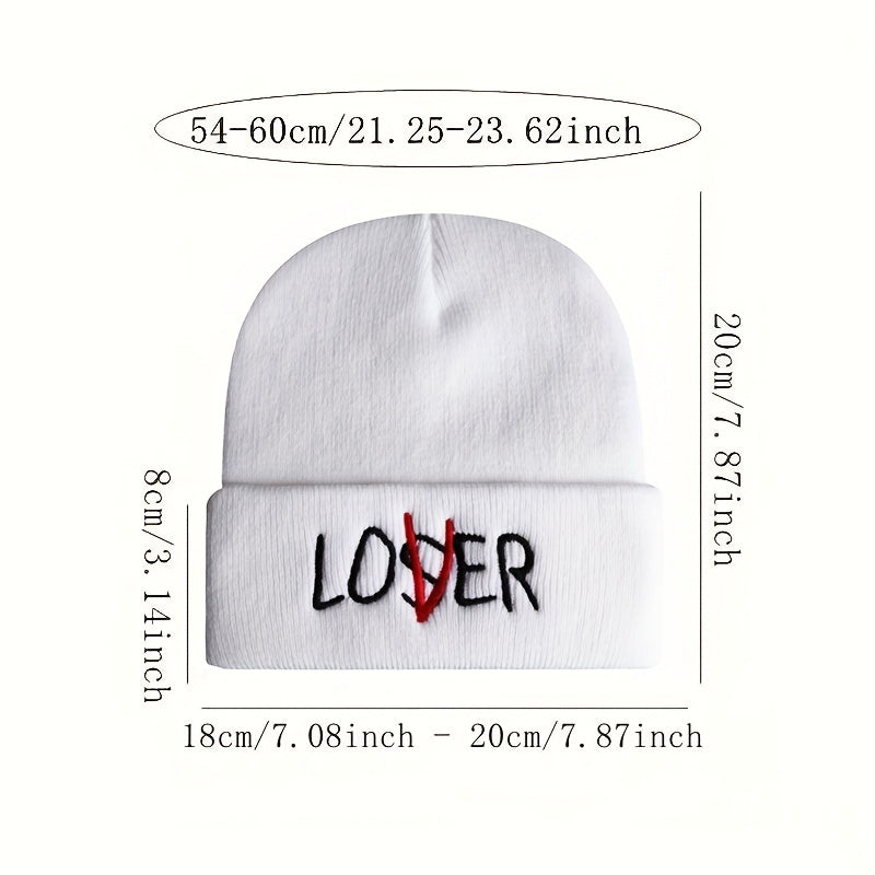 Embroidery Knitted Beanie Hat for Men & Women