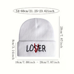 Embroidery Knitted Beanie Hat for Men & Women