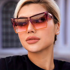 Oversized Square Frame Sunglasses Gradient Lens Glasses UV400