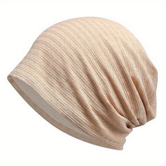 Floral Elastic Slouchy Beanie Soft Lightweight Skull Cap
