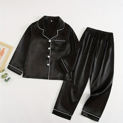 Boys 2pcs Pajamas Set Long Sleeve Button Front PJ Kids