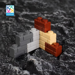 KIDNOAM Mixed ABS Building Blocks 1x2 Studless Interlocking Bricks Bulk Set