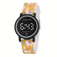 Colorful LED Touchable Sports Electronic Watch for Kids