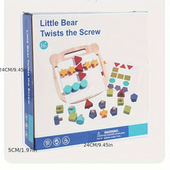 Wooden Teddy Bear Shape Matching Toy for Boys and Girls