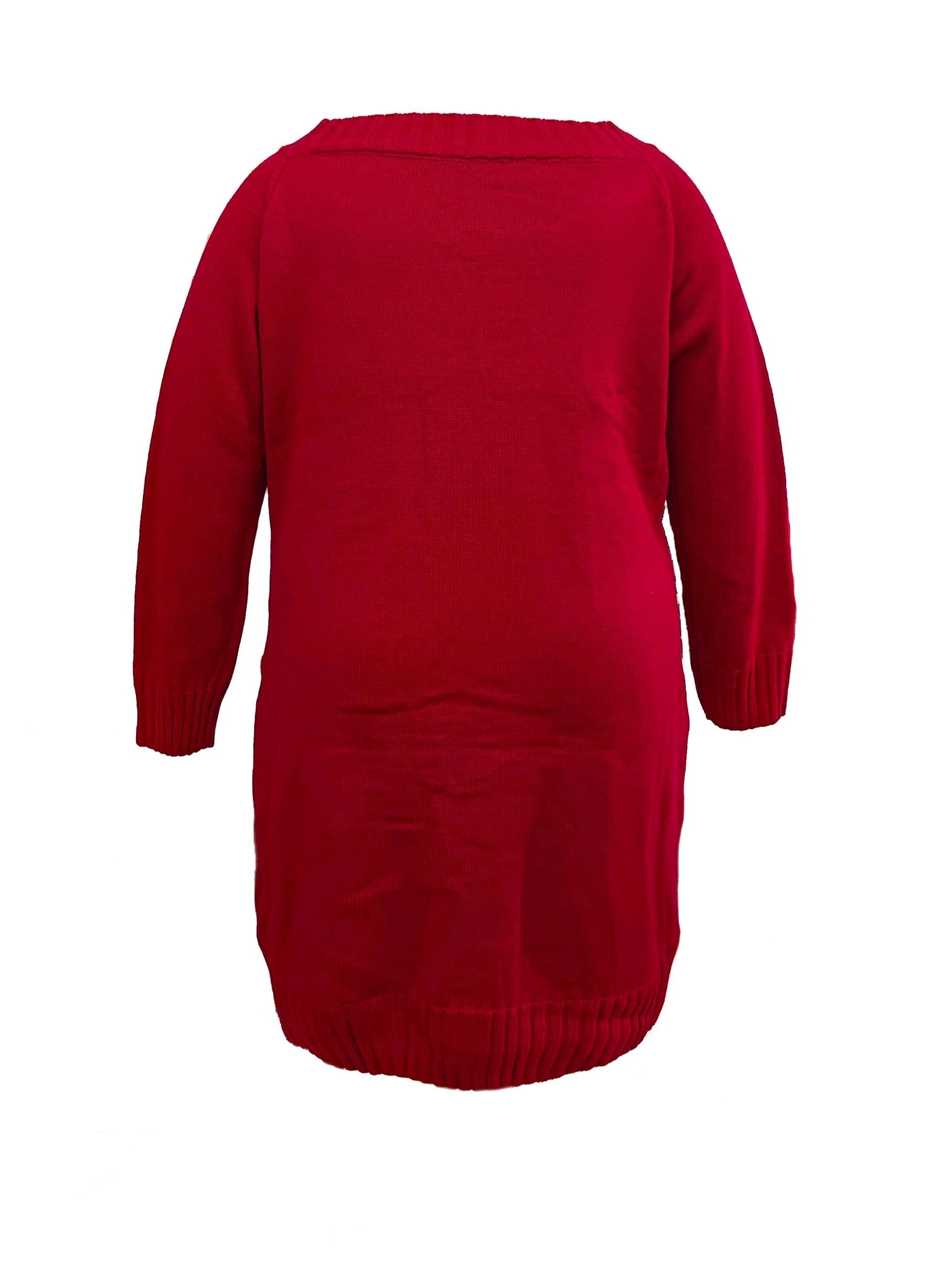 Cable Long Sleeve Sweater Dress with Pockets
