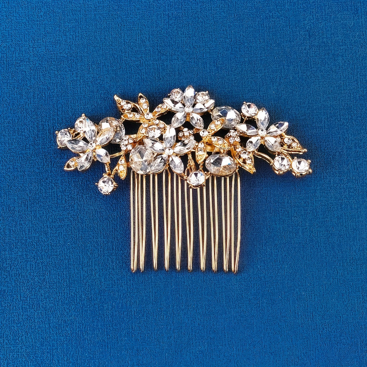 Boho Style Bridal Hair Comb Crystal Flower Hair Comb
