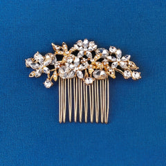 Boho Style Bridal Hair Comb Crystal Flower Hair Comb