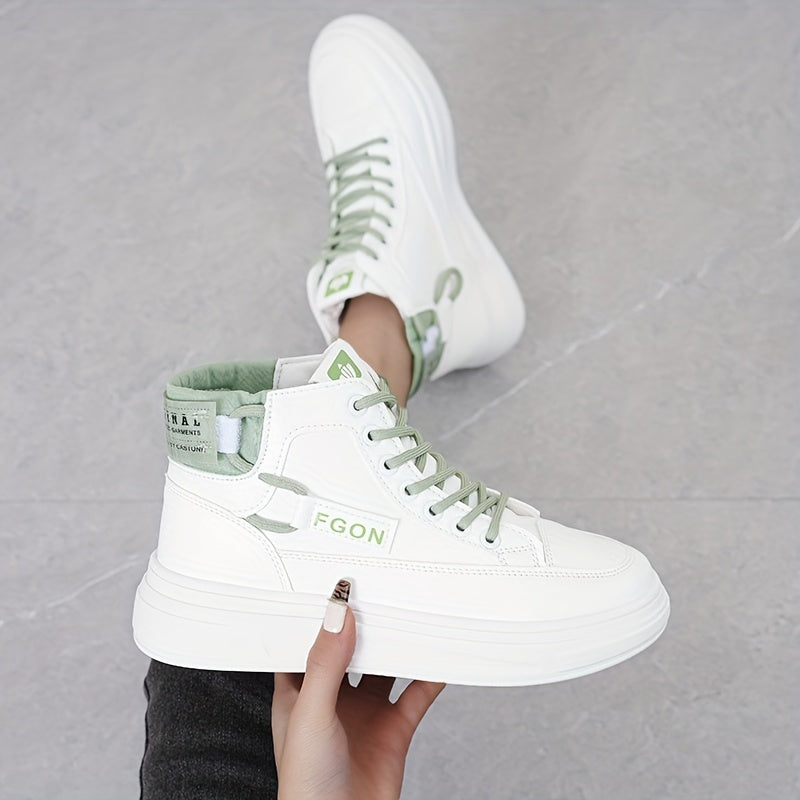 Women's Letter Graphic Skate Shoes Thick Sole Sports Sneakers