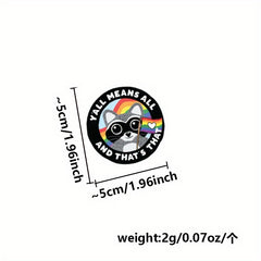 10pcs Y'all Means All Sticker Pride Car Sticker LGBTQA Equality Car Decal