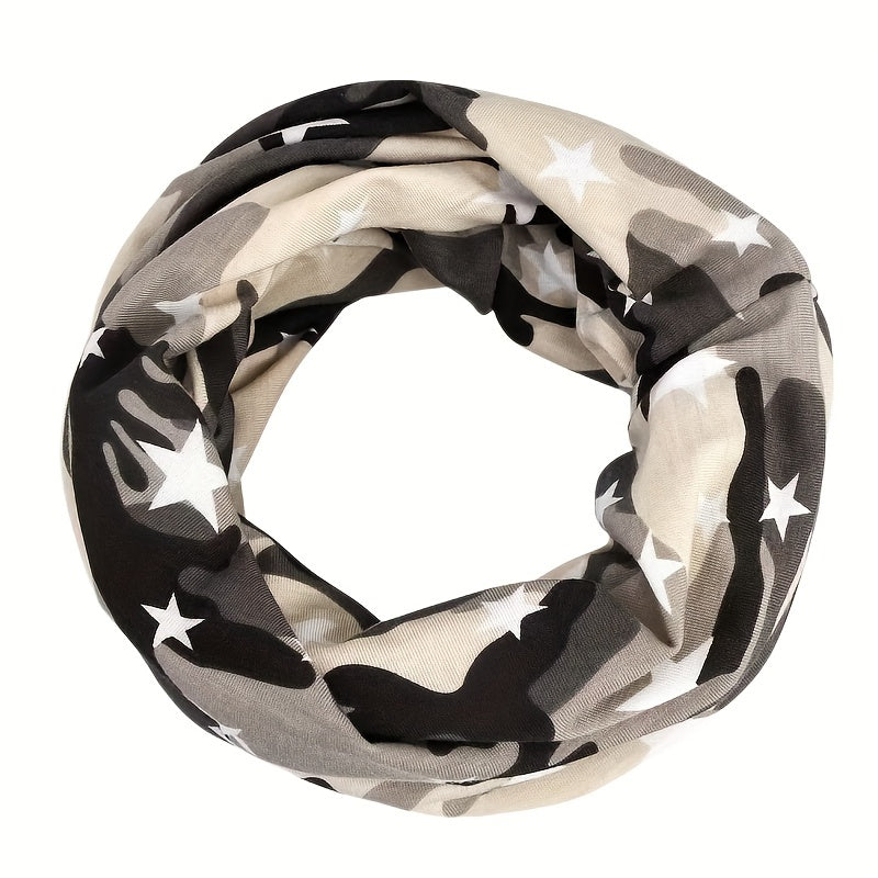 Gray Camo Star Beanie Slouchy Skull Cap Hip Hop Headband