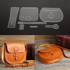 7pcs Acrylic Leather Tool Template Vintage Shoulder Bag Handbag Pattern Stencil
