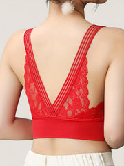 Lace Wireless Bra Scalloped Trim Underwear