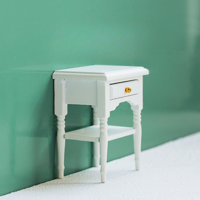 Mini Dollhouse Side Table with Drawer