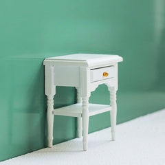 Mini Dollhouse Side Table with Drawer