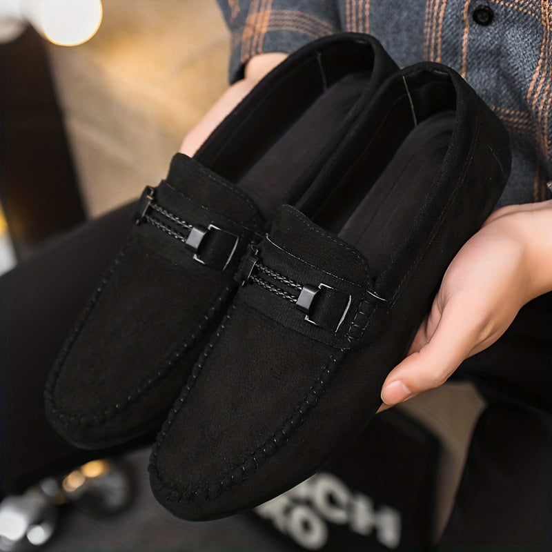 Men's Comfy Slip On Loafer Shoes Casual Anti skid Flat Shoes For Office