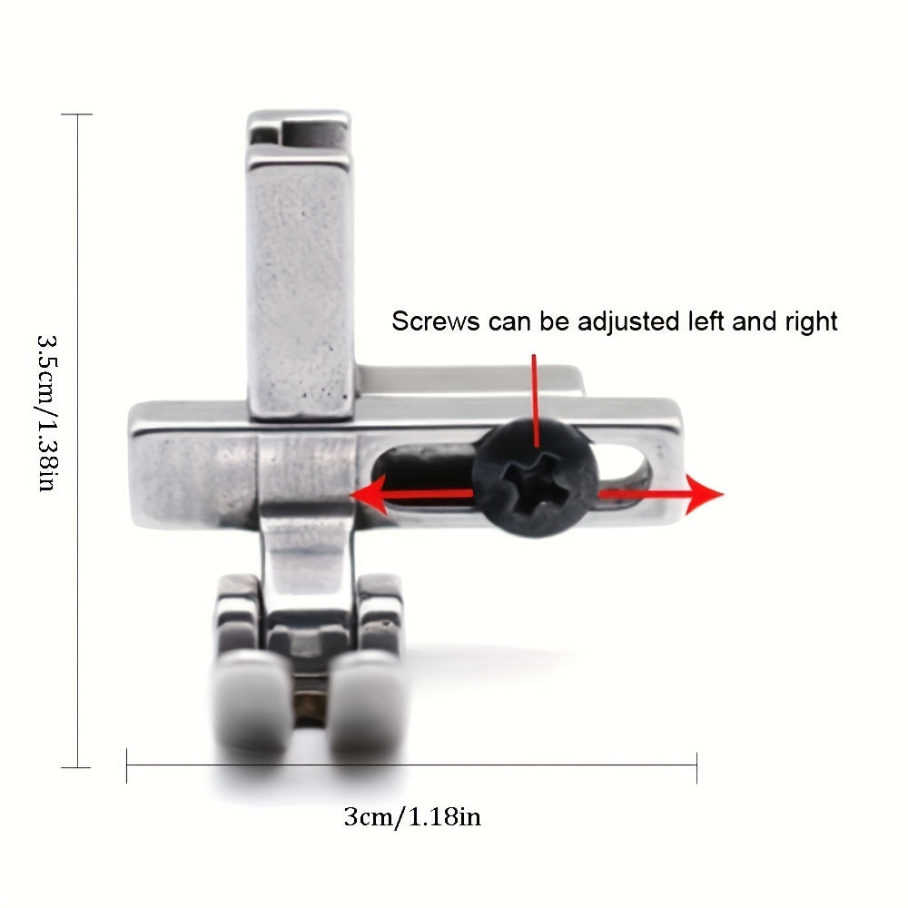 Adjustable Zipper Presser Foot for Industrial Sewing