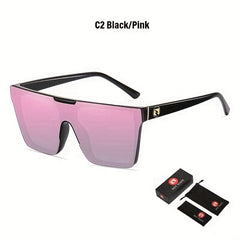 Large Square Frame Sunglasses UV Protection for Men Unisex