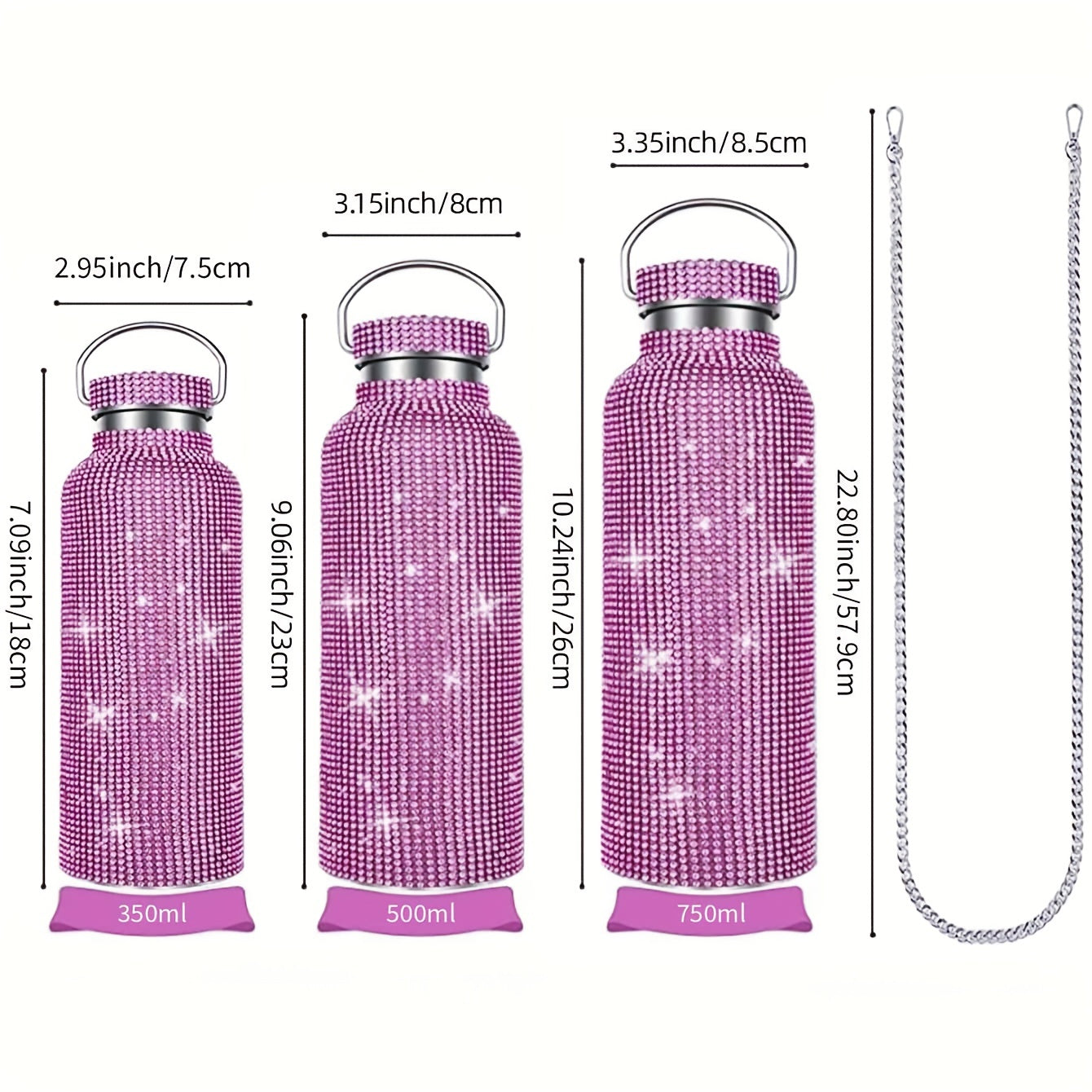 Stainless Steel Insulated Vacuum Cup with Chain for Hot and Cold Beverages
