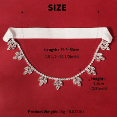 Bridal Garter Bling Thigh Chain Gemstone Cluster Leg Chain Stretchy Thigh Belt