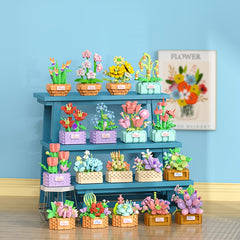 DIY Building Block Flower Ornament Gift