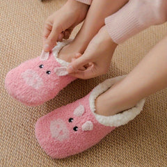 Cute Animal Fuzzy Socks Women's Low Cut Stockings
