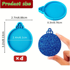 Christmas Resin Silicone Molds Set - DIY Crafts Jewelry Keychain Making