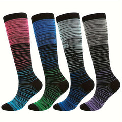 4 Pairs Copper Compression Socks for Women & Men 15-25 mmHg