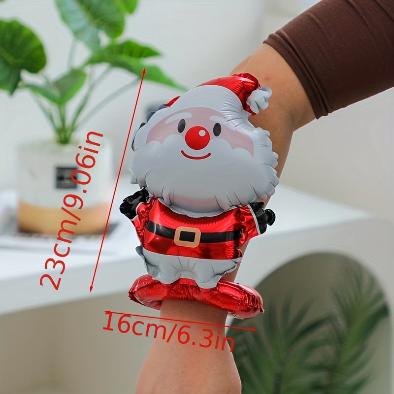4pcs Cartoon Christmas Wrist Balloons Kids Birthday Gift Inflatable Bracelet